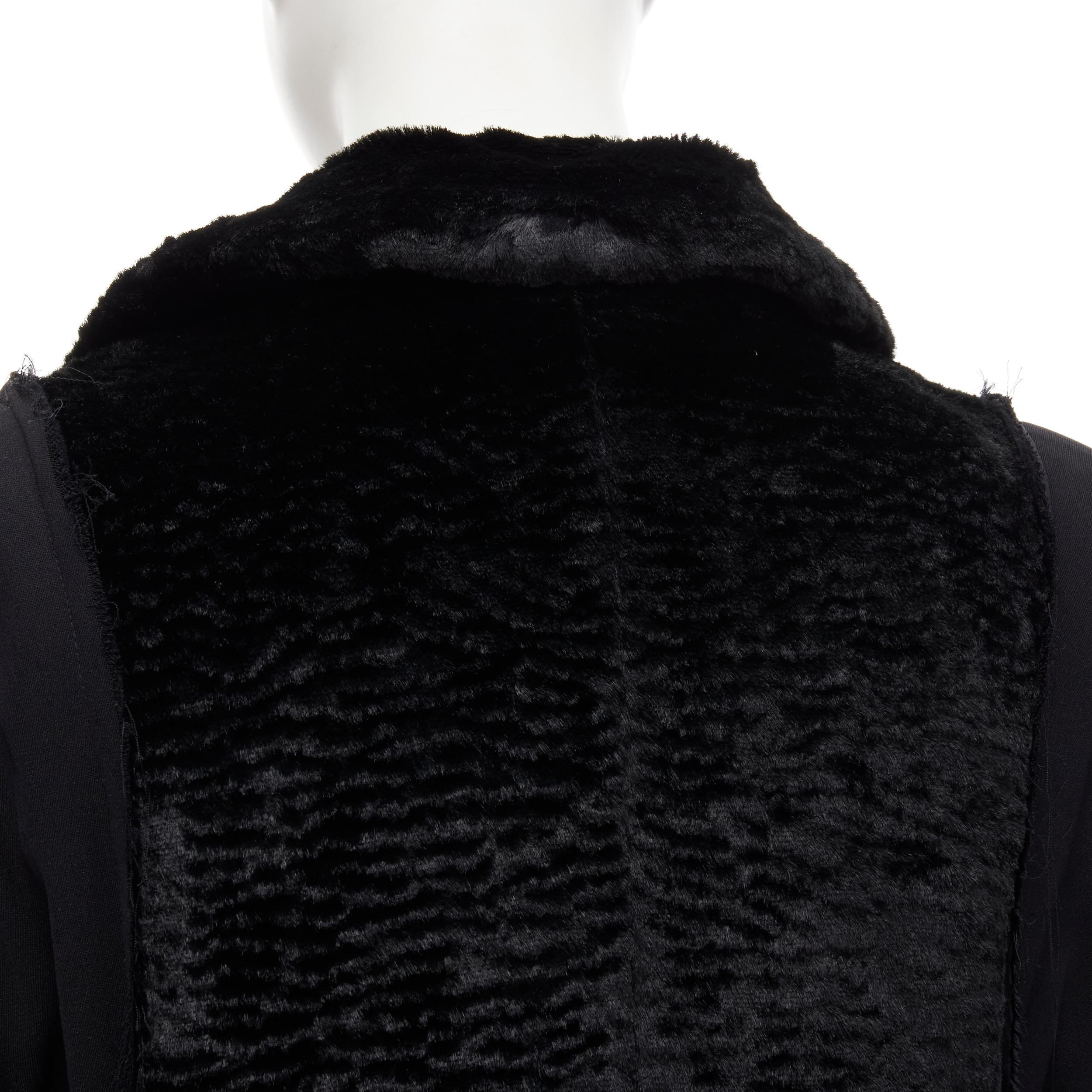 COMME DES GARCONS Vintage 1993 faux fur deconstructed oversized coat XL For Sale 4