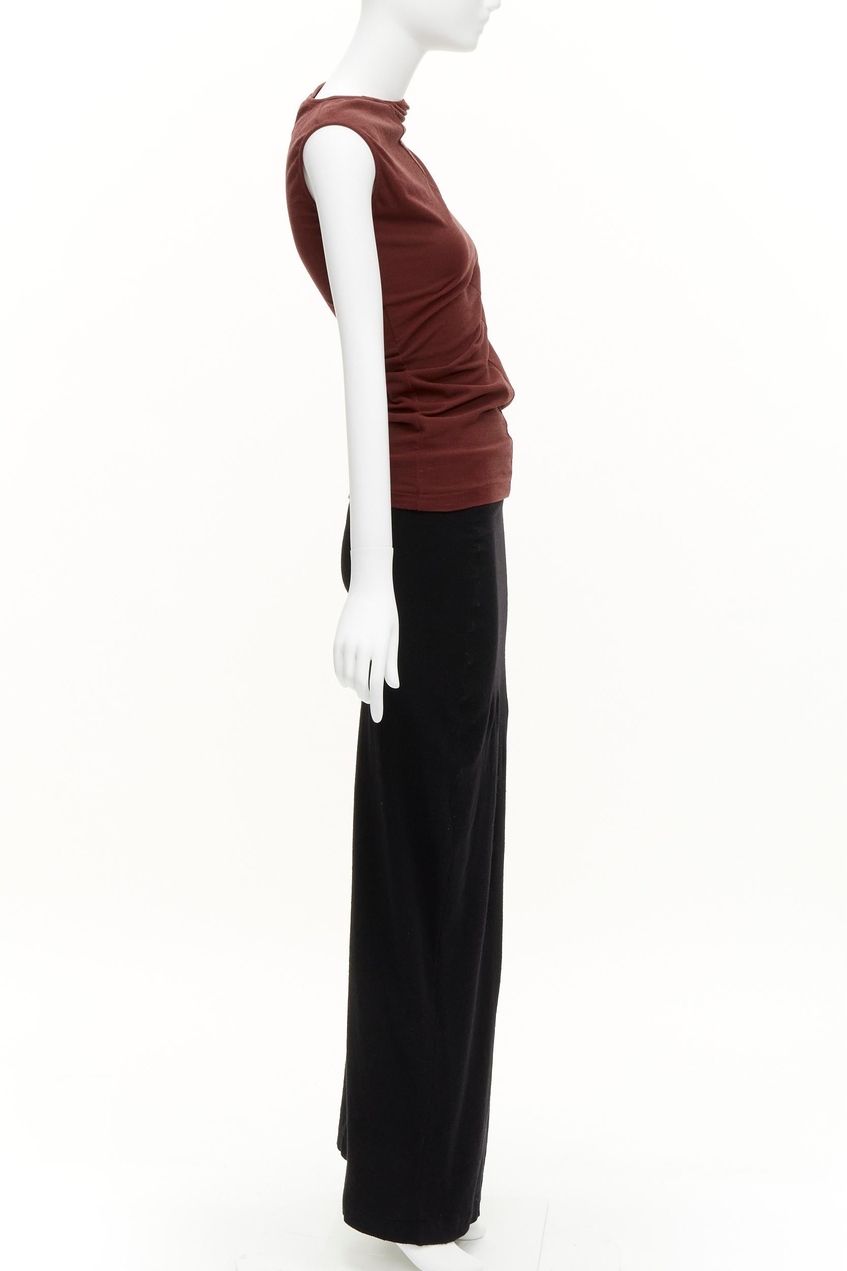 Black COMME DES GARCONS Vintage 1997 Lumps & Bumps red asymmetric top black skirt M For Sale