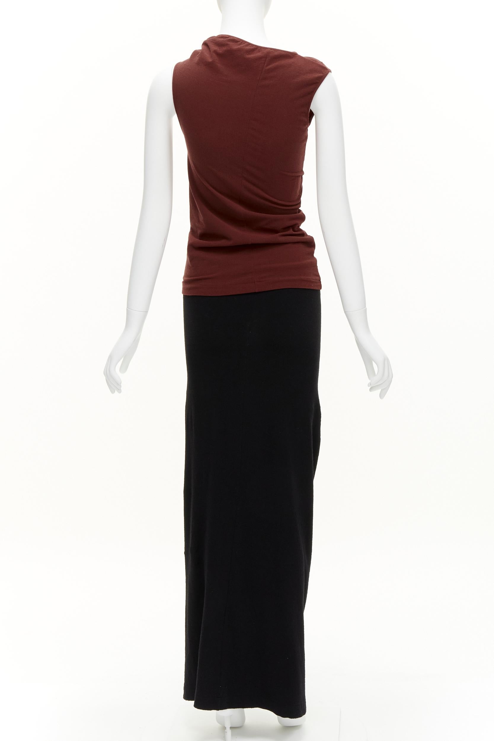 COMME DES GARCONS Vintage 1997 Lumps & Bumps red asymmetric top black skirt M In Good Condition For Sale In Hong Kong, NT