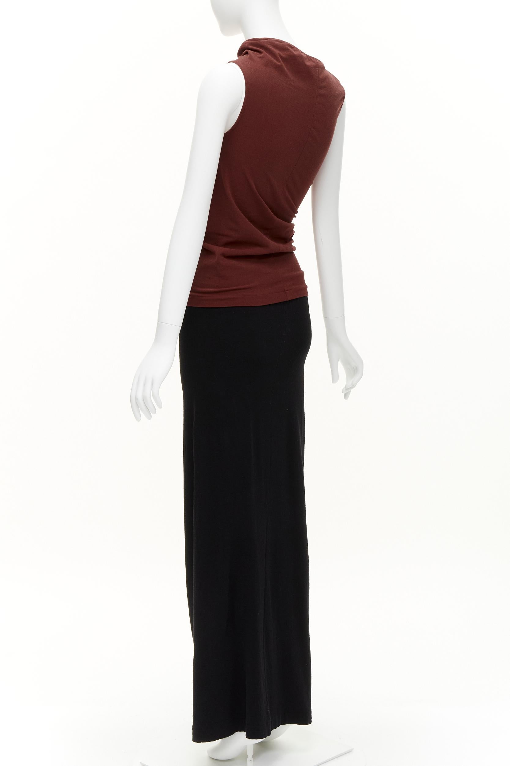 Women's COMME DES GARCONS Vintage 1997 Lumps & Bumps red asymmetric top black skirt M For Sale