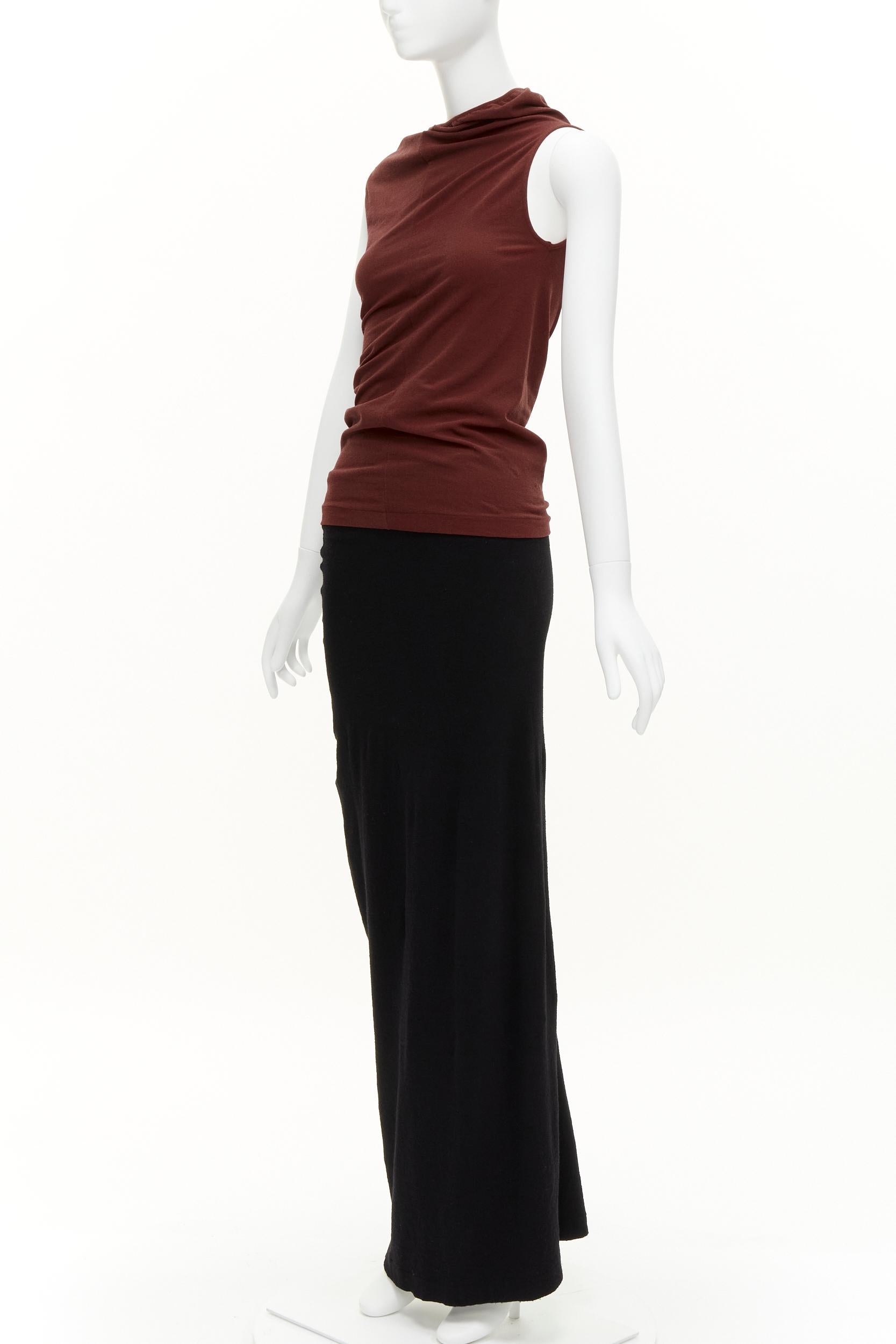 COMME DES GARCONS Vintage 1997 Lumps & Bumps red asymmetric top black skirt M For Sale 1