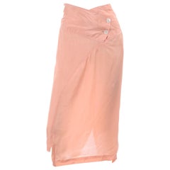 Comme des Garçons Vintage Asymmetrical Peach Rayon Skirt