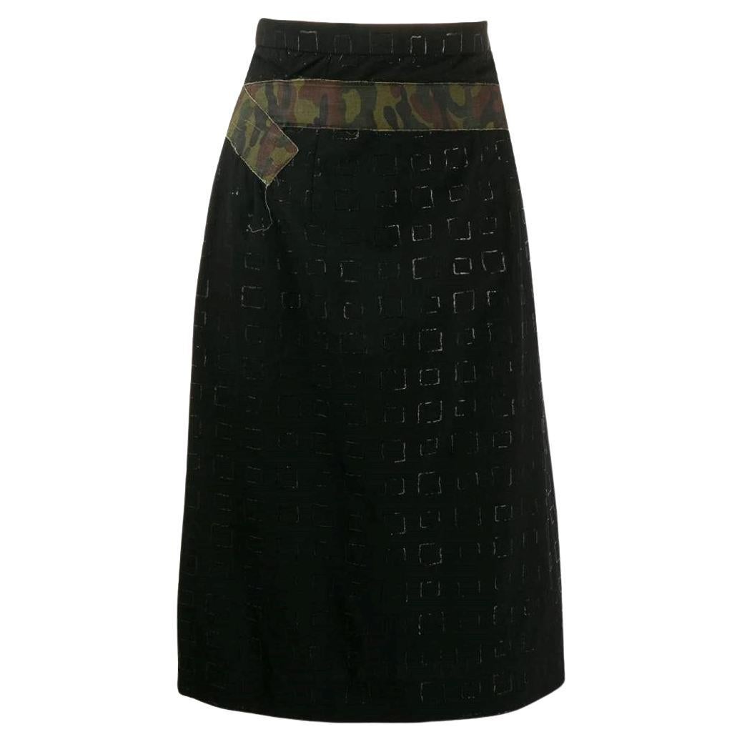 Comme des Garcons 95AW Wool Gathered Skirt GS-04003S Black S