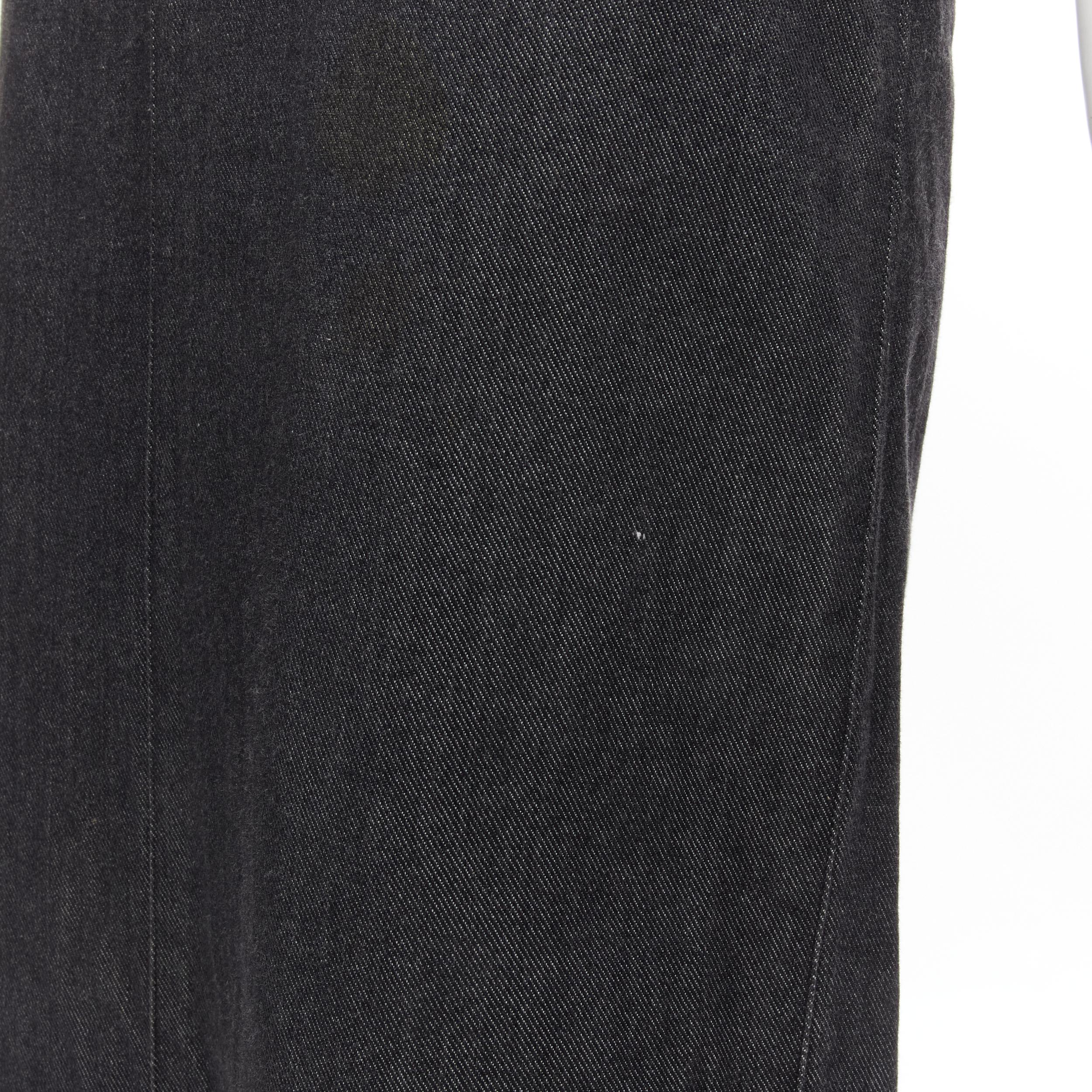 COMME DES GARCONS Vintage grey denim cross strap casual midi dress S 4