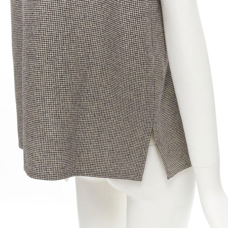 COMME DES GARCONS Vintage chaleco boxy gris pata de gallo con botones plegables en venta 4