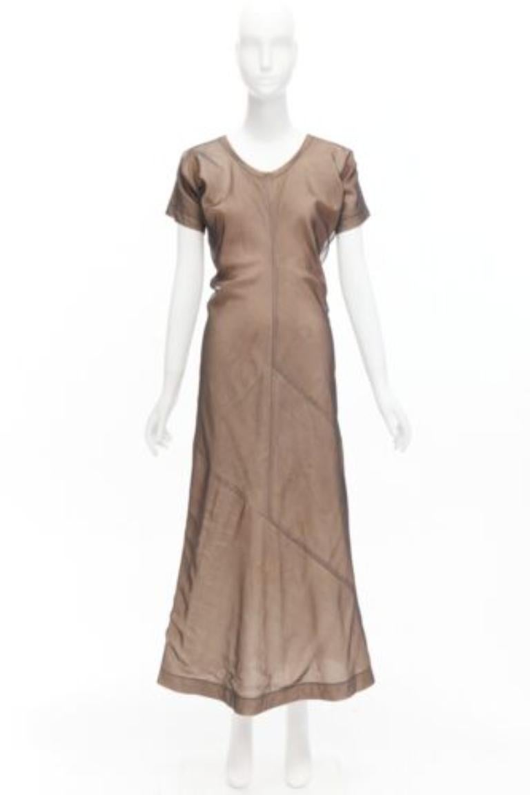COMME DES GARCONS Vintage nackt schwarz durchsichtiges Overlay A-Linien Kleid S Cindy Sherman im Angebot 5