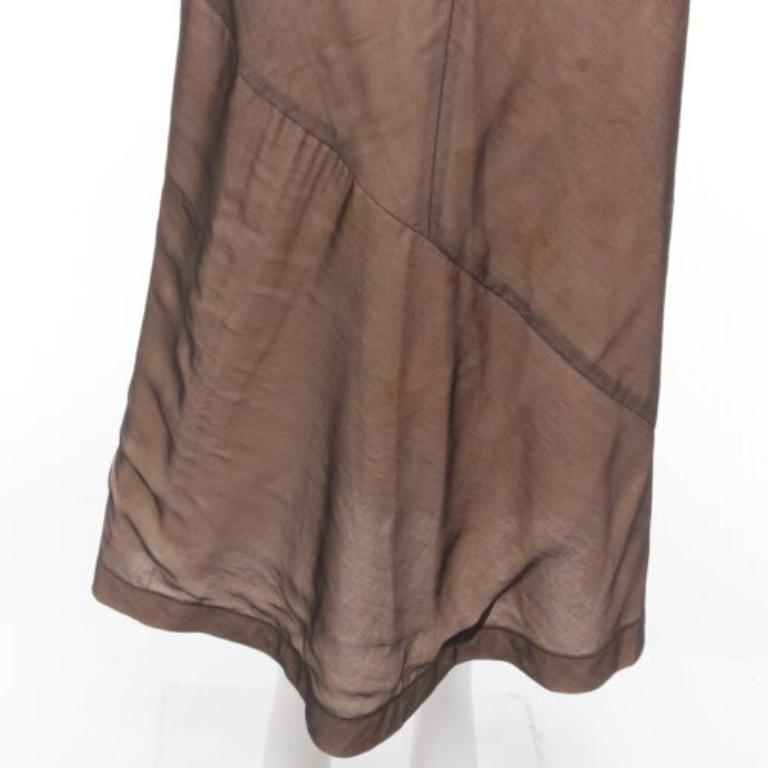 COMME DES GARCONS Vintage nackt schwarz durchsichtiges Overlay A-Linien Kleid S Cindy Sherman (Braun) im Angebot