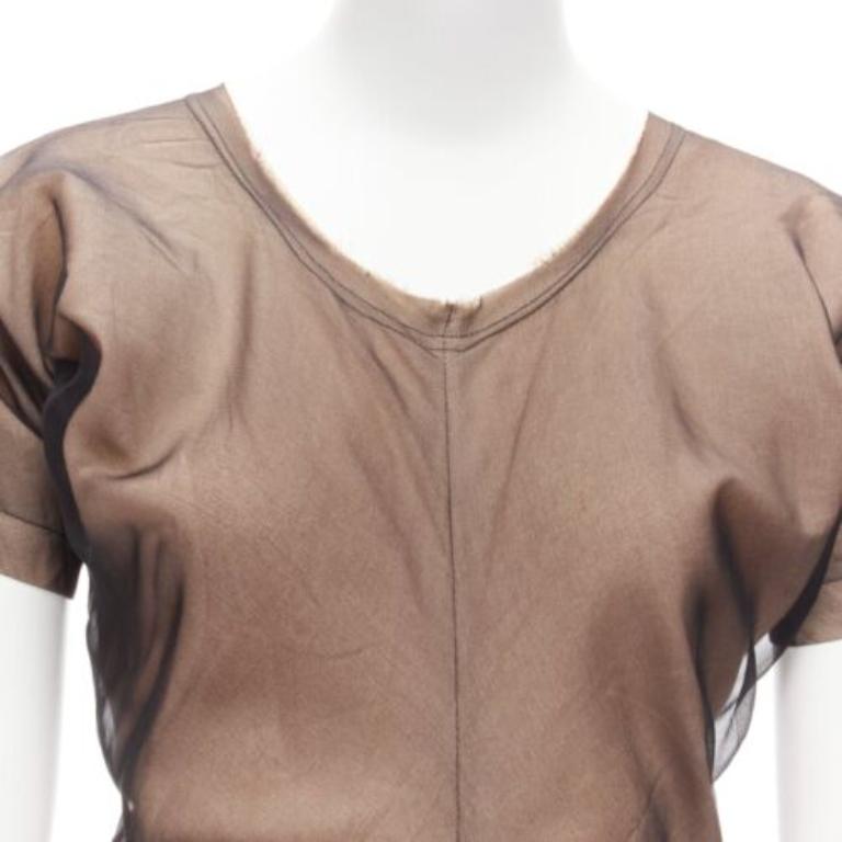 COMME DES GARCONS Vintage nackt schwarz durchsichtiges Overlay A-Linien Kleid S Cindy Sherman im Angebot 2