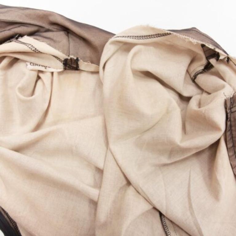 COMME DES GARCONS Vintage nackt schwarz durchsichtiges Overlay A-Linien Kleid S Cindy Sherman im Angebot 4