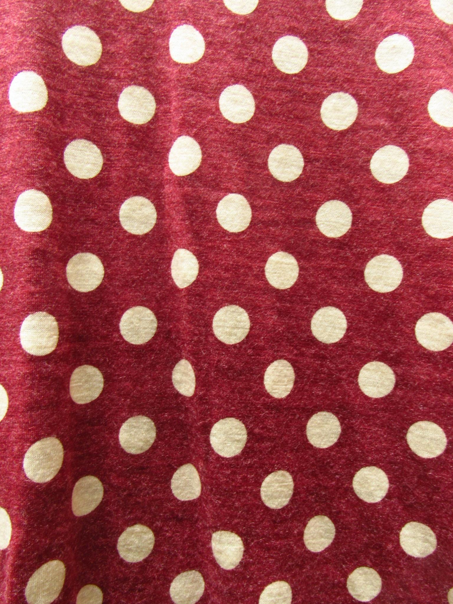 Comme Des Garçons Vintage Red and White Polkadot Pullover 1