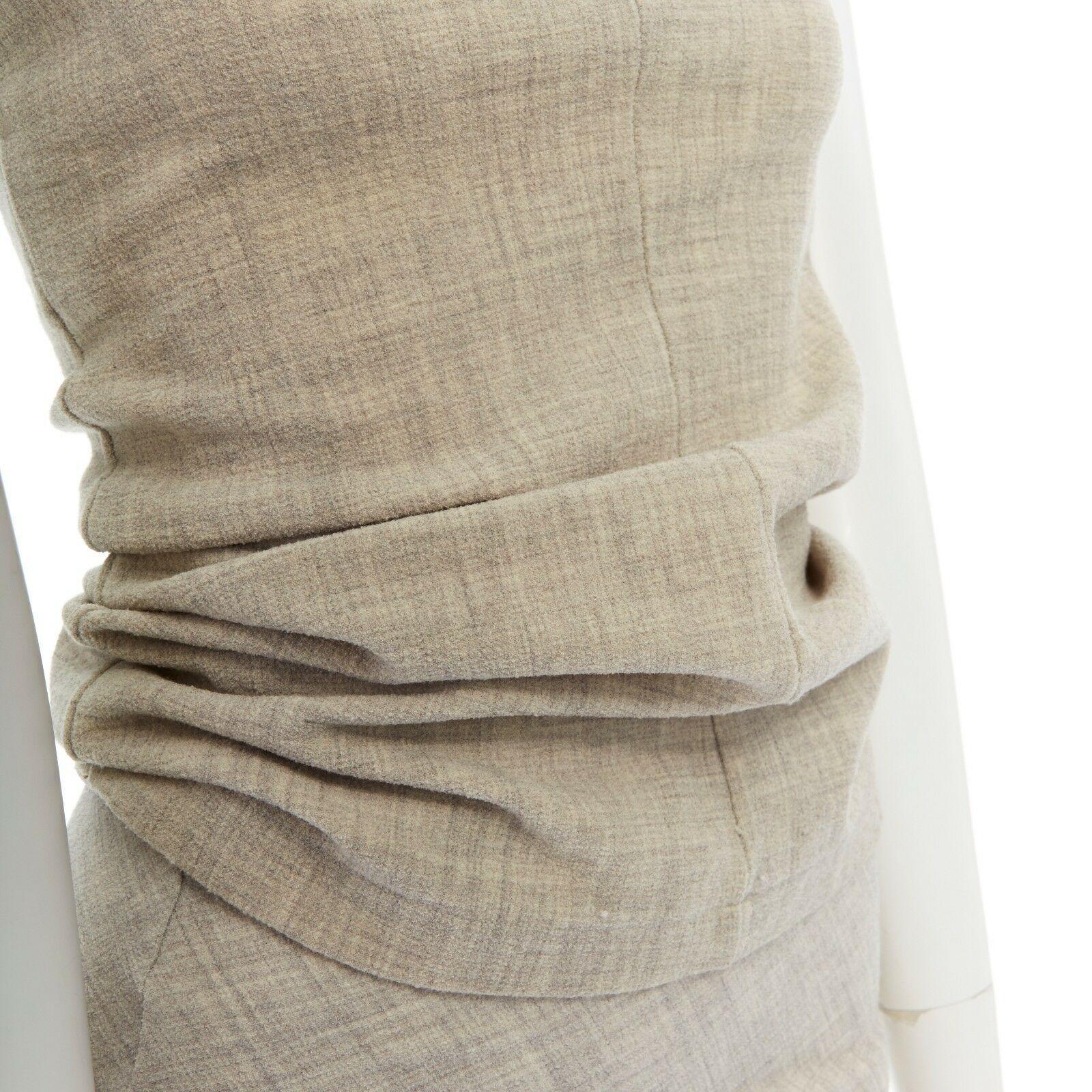 COMME DES GARCONS Vintage SS1997 Lumps & Bumps grey asymmetric top skirt M US6 3