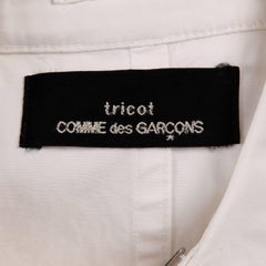 Comme des Garçons Vintage – Weiße, verkürzte Trenchcoat-Jacke aus Baumwolle, 1998