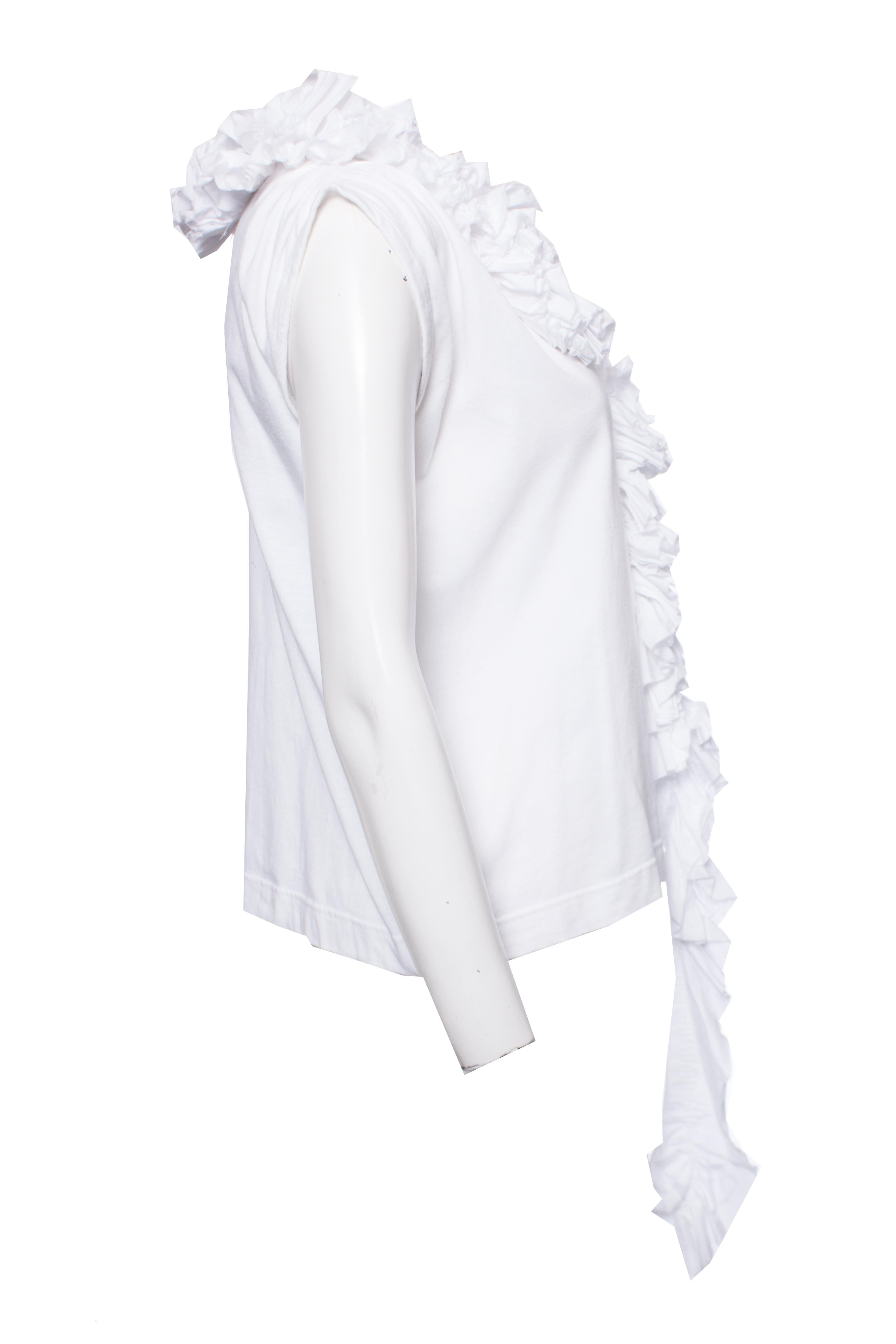 Comme des Garcons, Top vintage bianco con rouges. In condizioni Nuovo in vendita a AMSTERDAM, NL