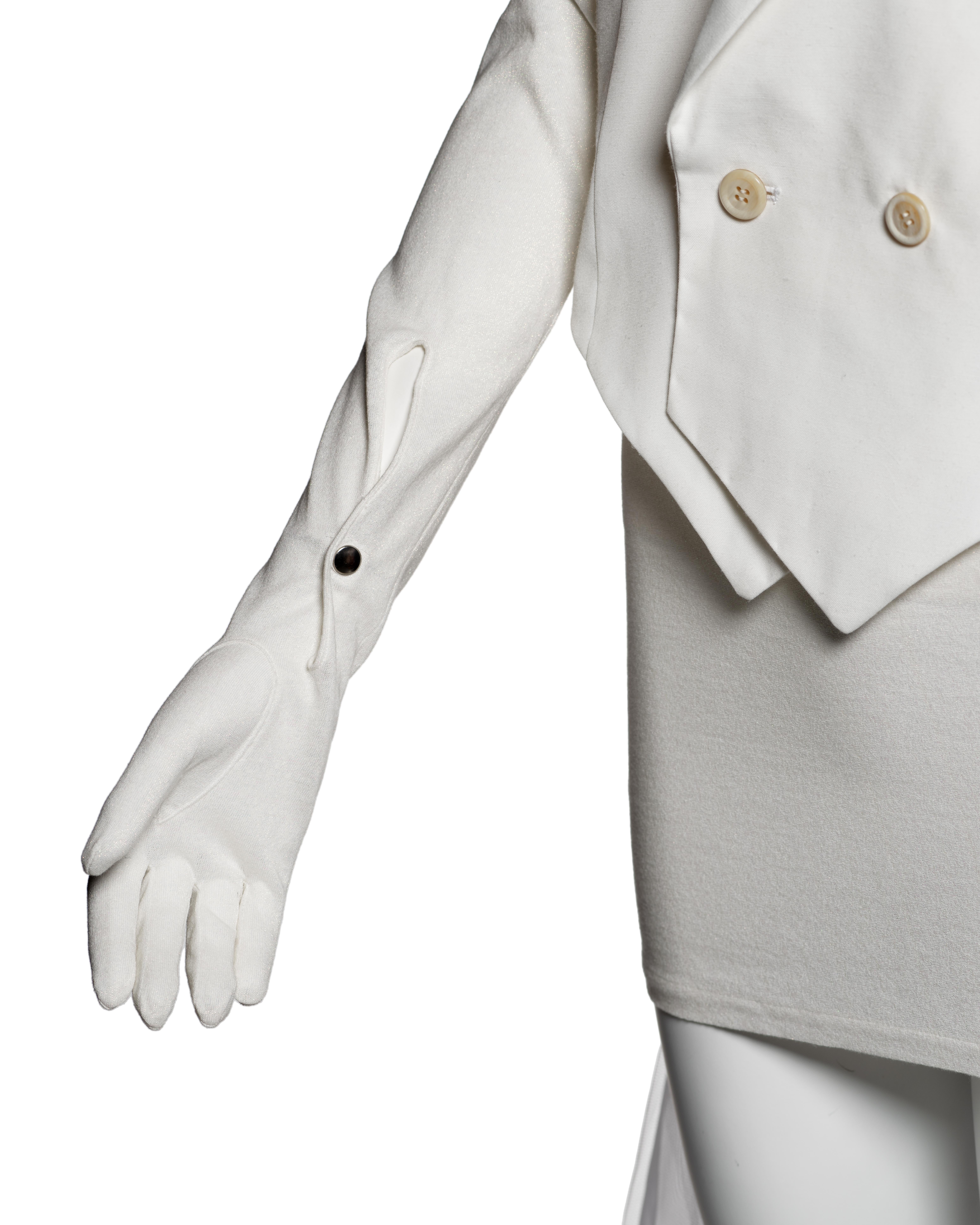 Comme des Garçons White Blazer and Organza Skirt Bridal Ensemble, FW 1987 For Sale 6