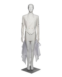 Comme des Garçons White Blazer and Organza Skirt Bridal Ensemble, FW 1987