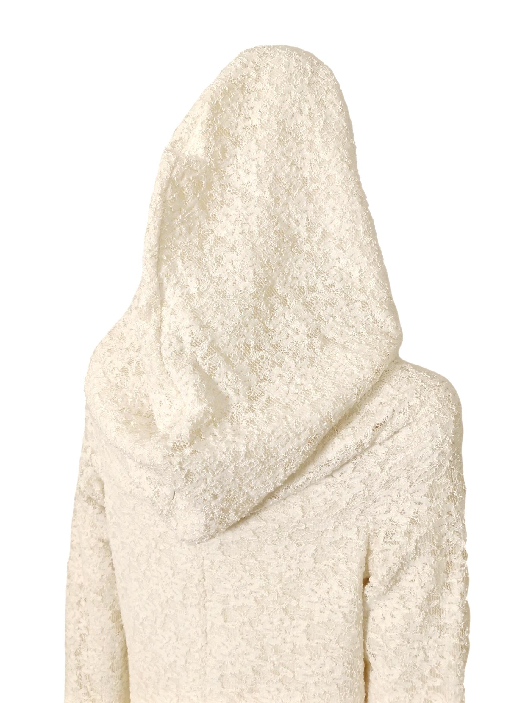 Comme Des Garcons White Drama Cowl Hooded Dress AD 2011 For Sale 6
