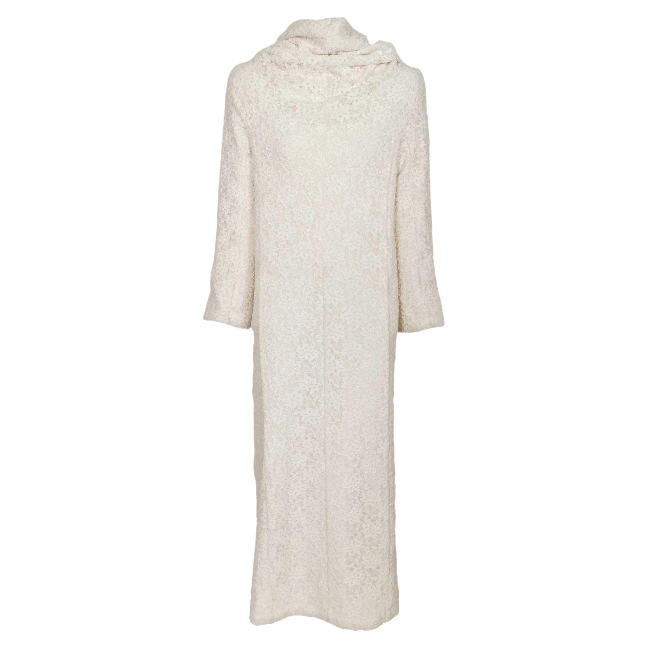 Comme Des Garcons White Drama Cowl Hooded Dress AD 2011 For Sale