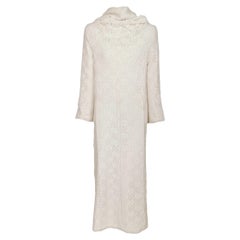 Comme Des Garcons White Drama Cowl Hooded Dress AD 2011