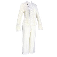 COMME DES GARCONS White Eyelet Ensemble, New/Old, 2004