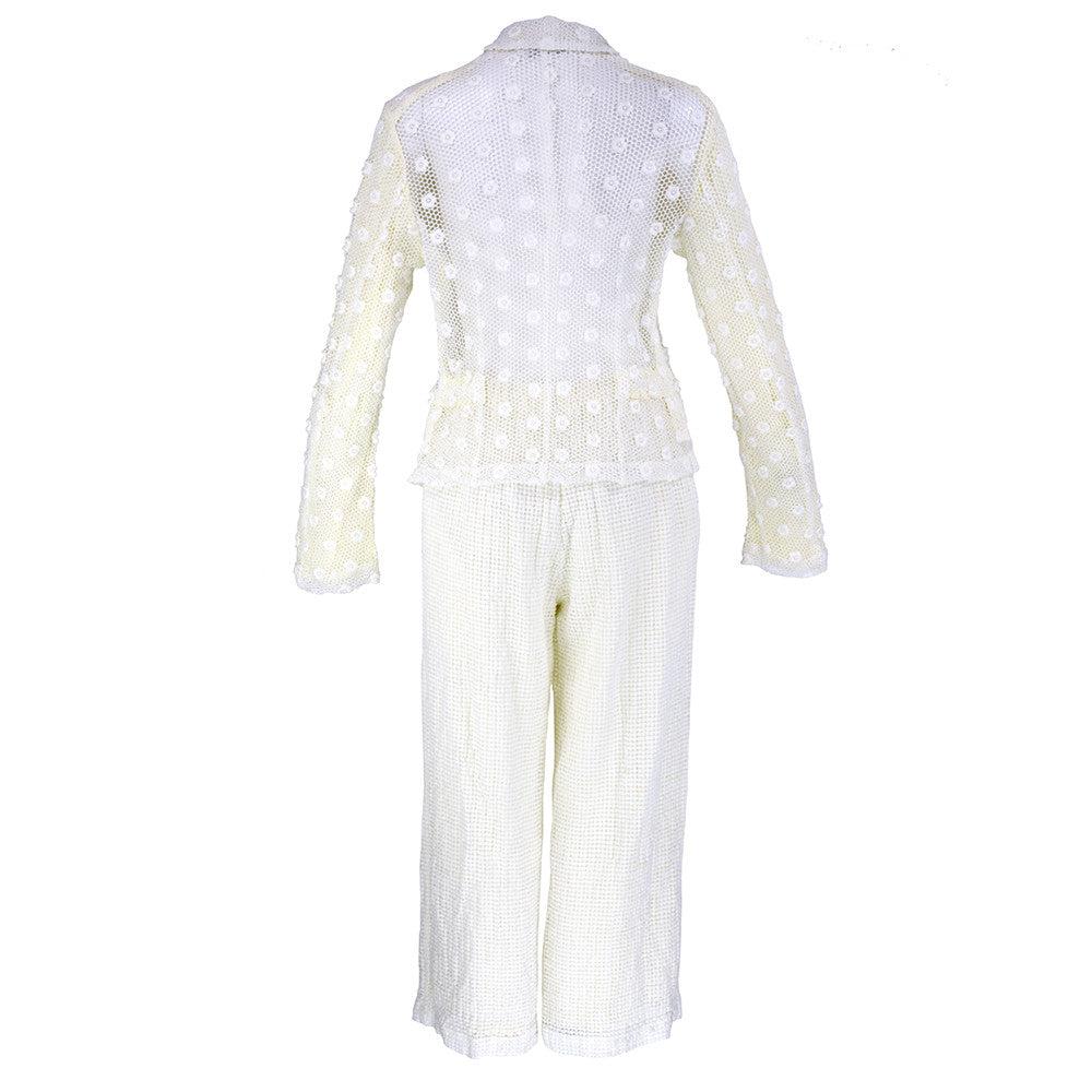 Conjunto de ojales blancos COMME DES GARCONS, Nuevo/viejo, 2004 Gris en venta
