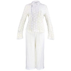 Conjunto de ojales blancos COMME DES GARCONS, Nuevo/viejo, 2004