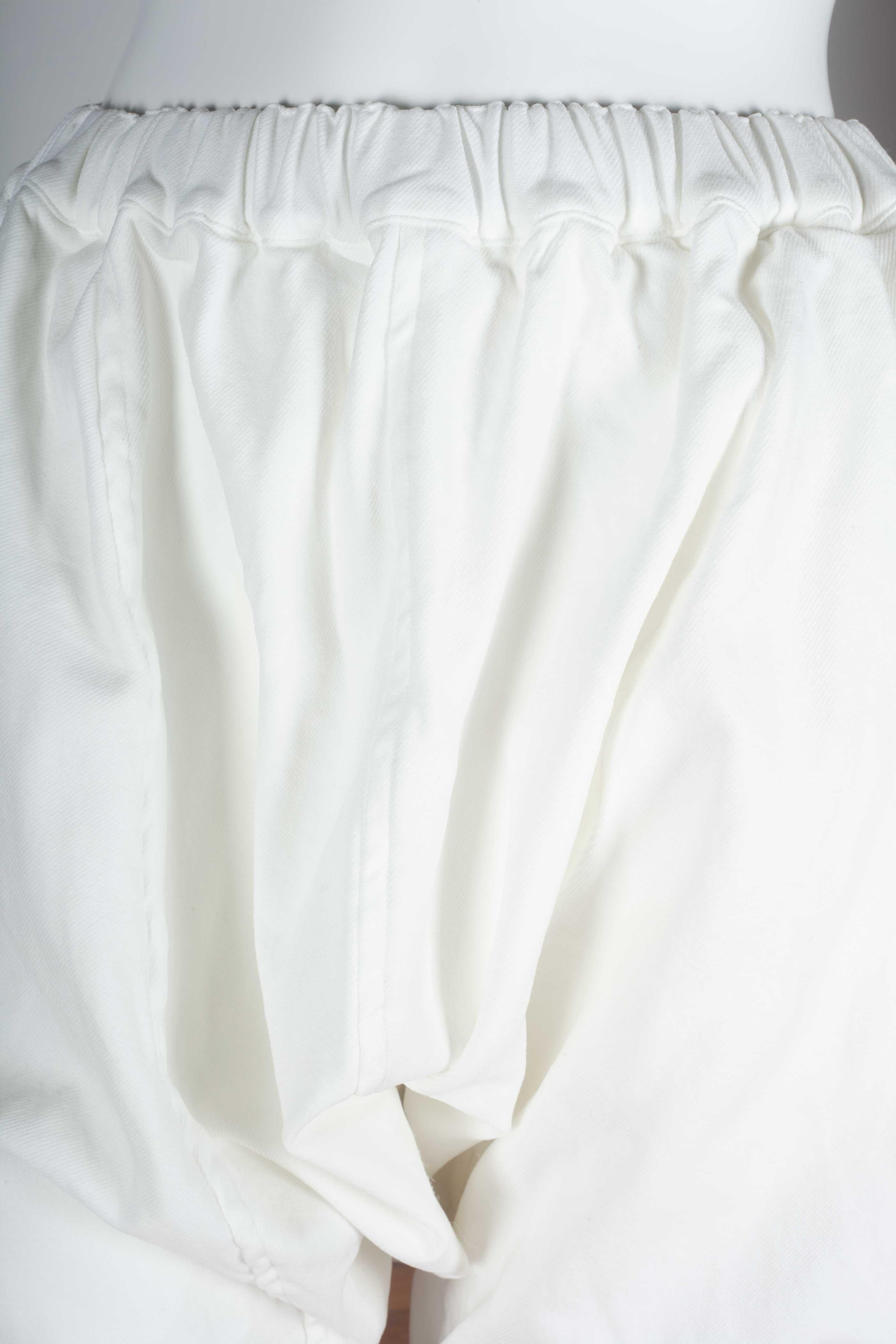 Women's or Men's Comme des Garçons White Harem Pants, 2010