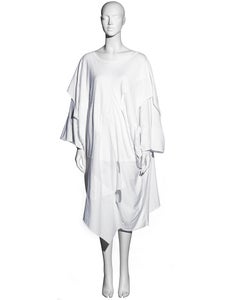Comme des Garcons white oversized patchwork t-shirt dress, ss 1983