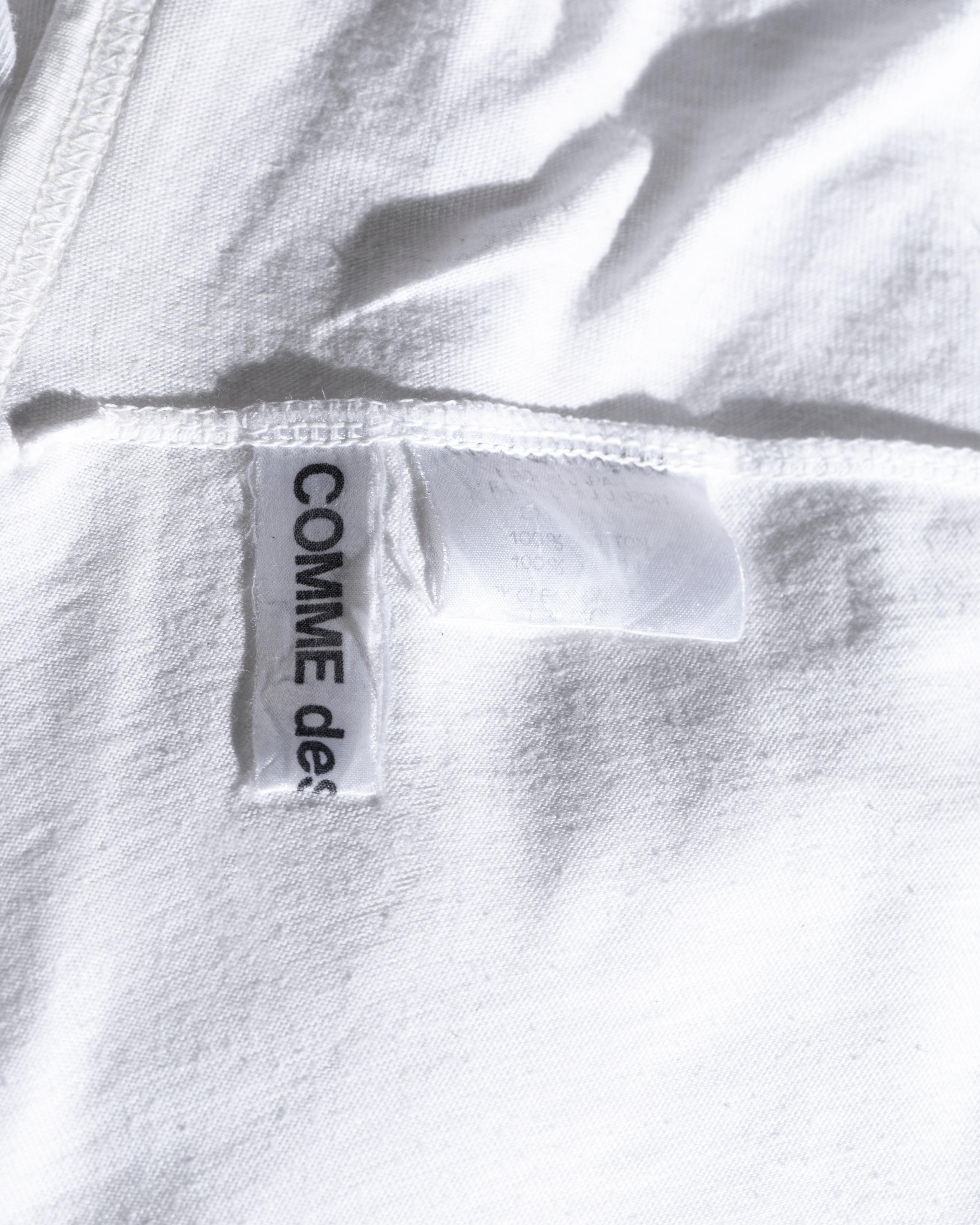 Women's or Men's Comme des Garcons white oversized patchwork t-shirt dress, ss 1983