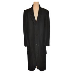 Comme Des Garcons Wonderfully Elegant Men's Black Extended Scallop-Hem Coat