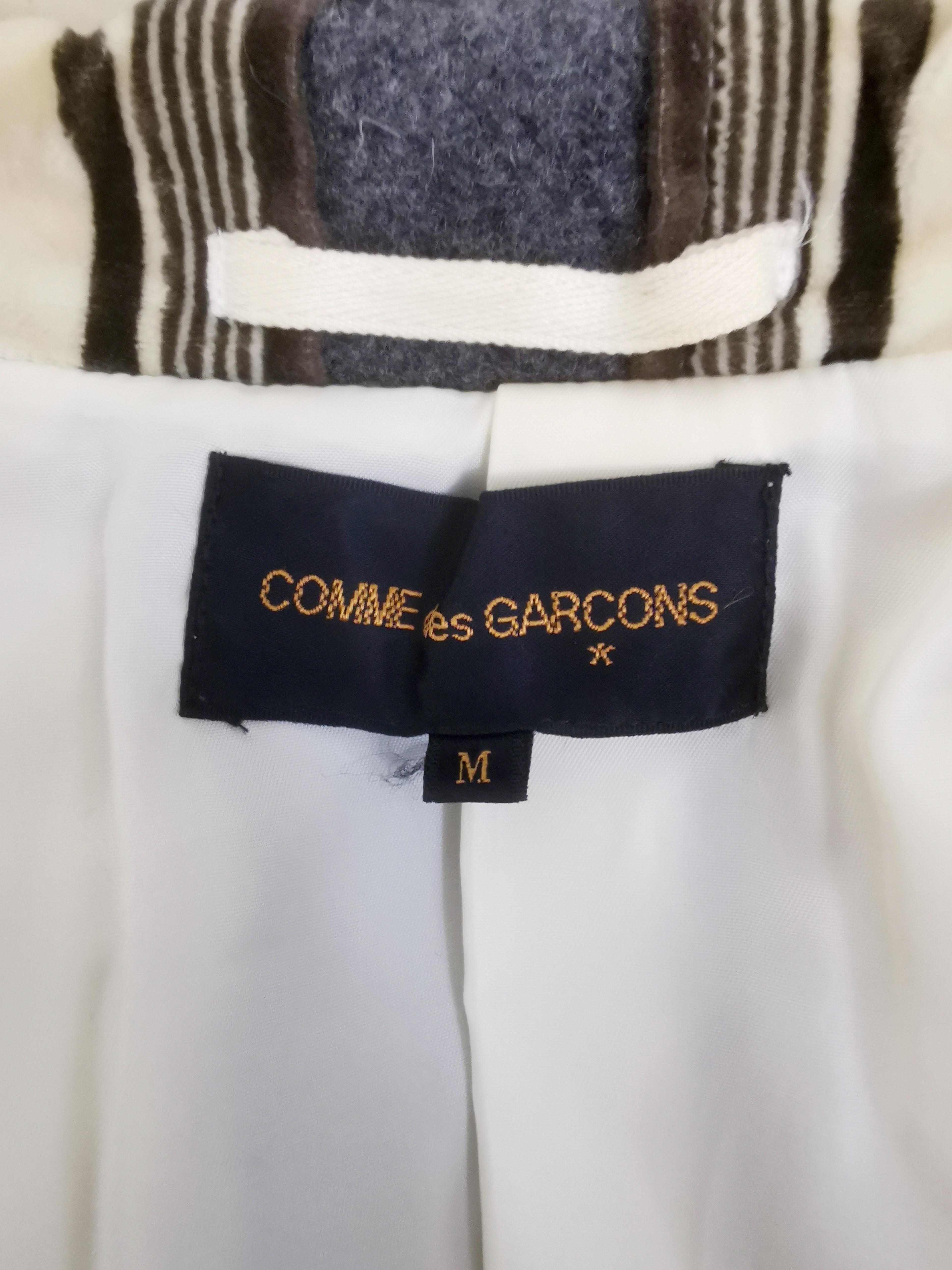 Comme des Garcons Wool and Velvet Jacket AD 2000 For Sale 9