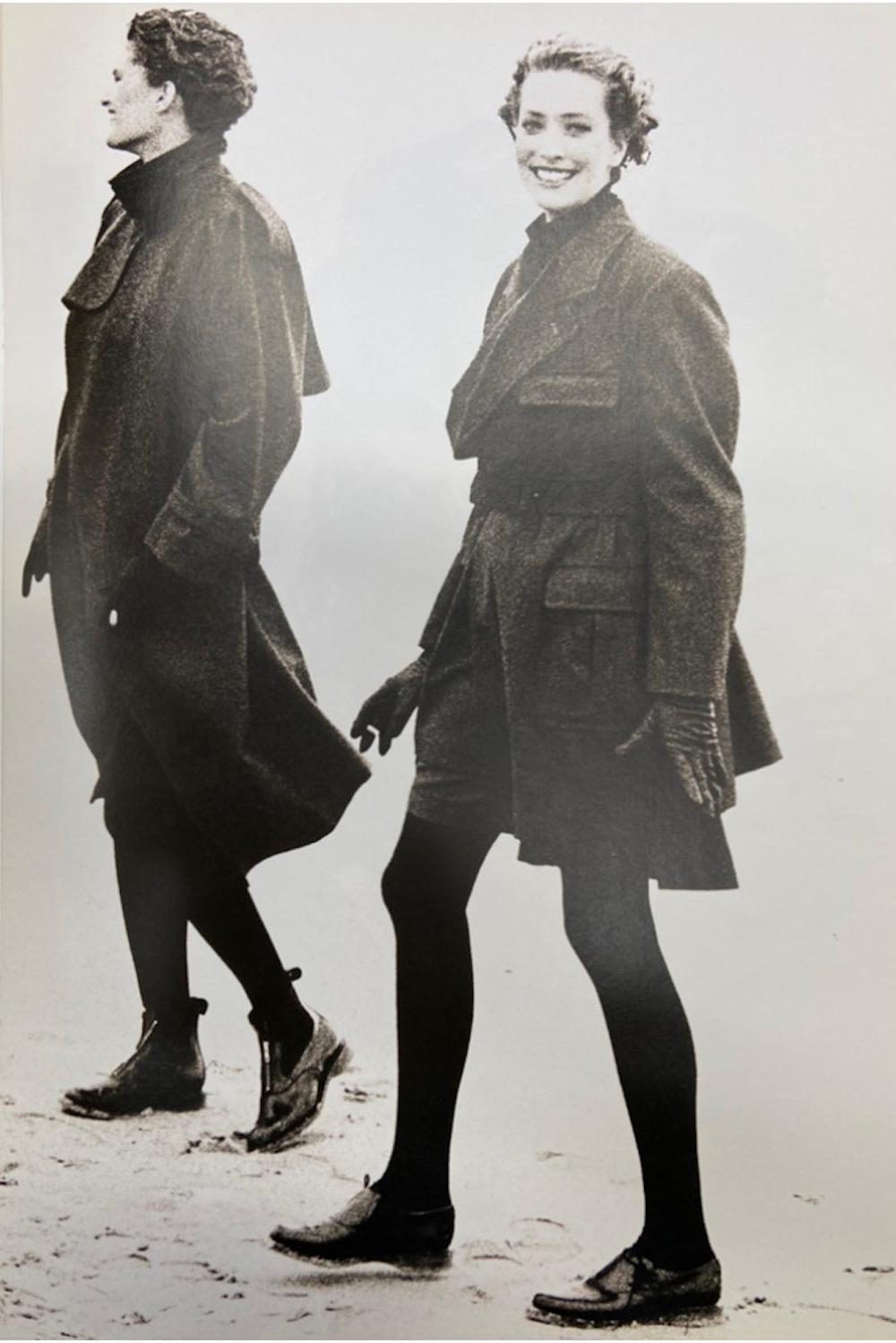 Comme des Garçons Manteau ceinturé asymétrique en laine A/W 1987 en vente 7