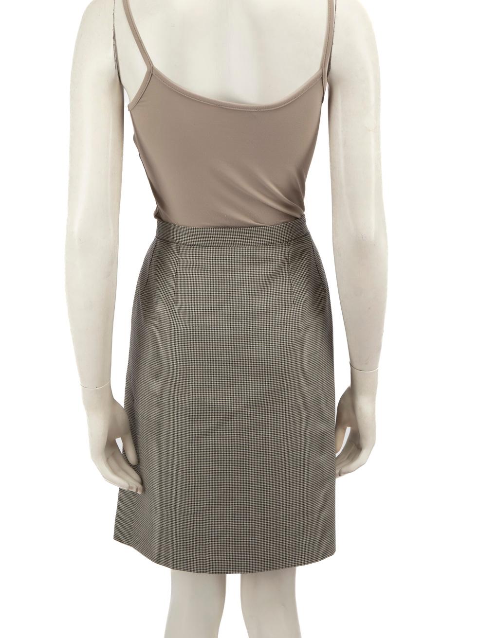 Comme Des Garcons Falda de lana con estampado de pata de gallo Talla M Gris en venta