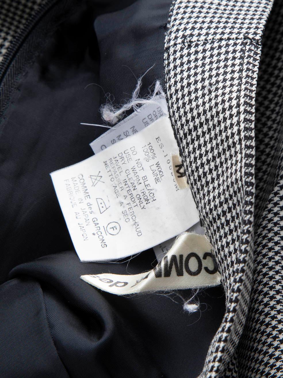 De las mujeres Comme Des Garcons Falda de lana con estampado de pata de gallo Talla M en venta