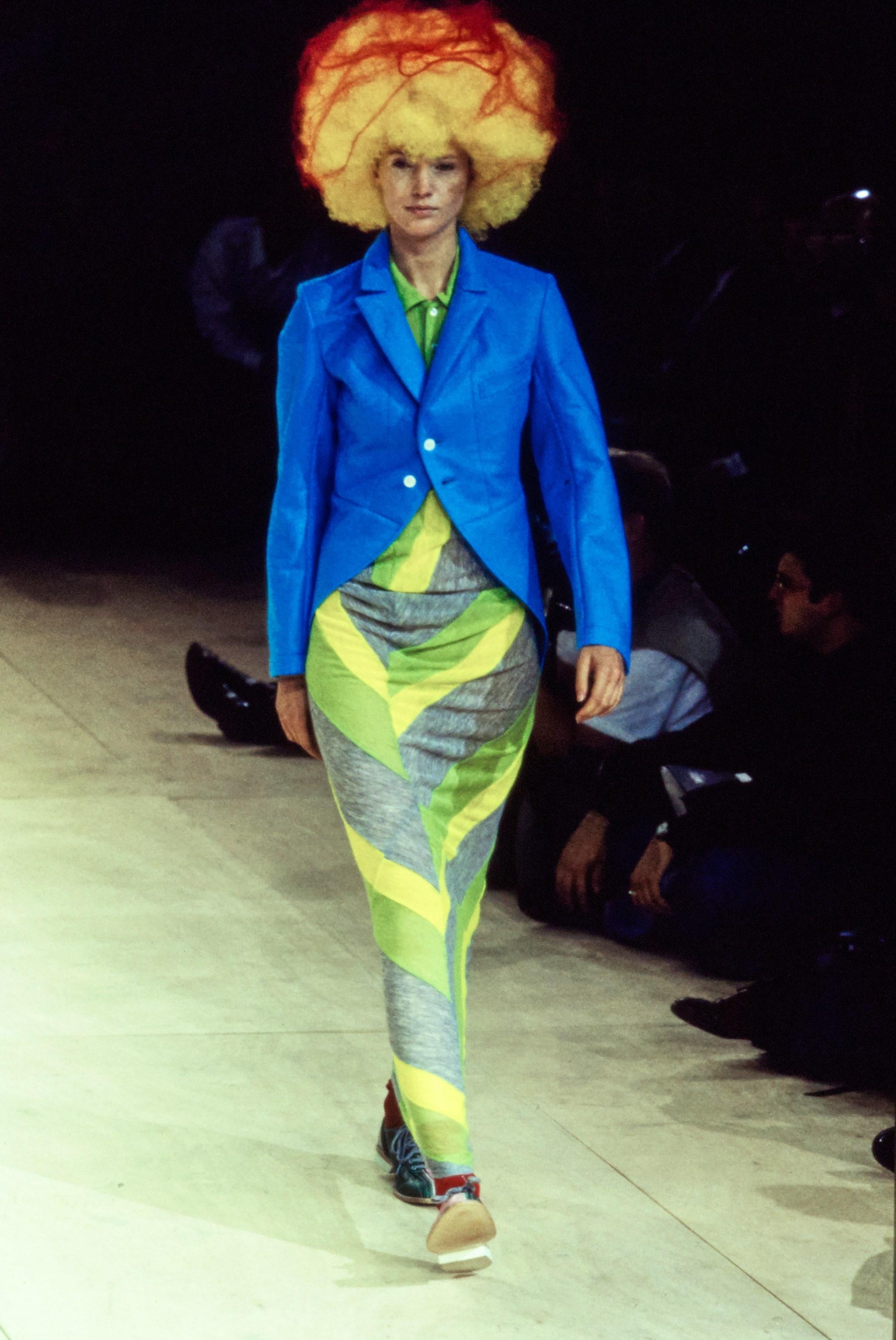 Comme des Garcons mehrteilig gestreiftes Maxikleid aus Wolljersey:: Frühjahr/Sommer 1996 im Zustand „Gut“ in London, GB