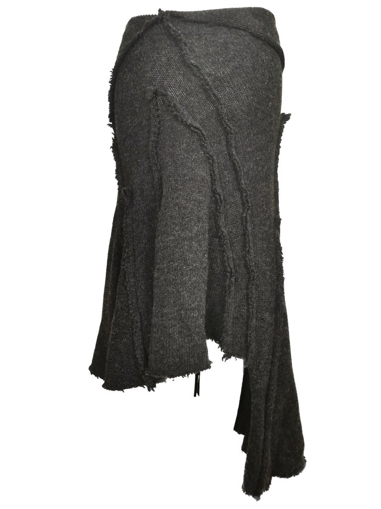 COMME des GARCONS COMME des GARCONS 09AW wool Teared skirt Bottoms RD-S001 AD2009 black XS