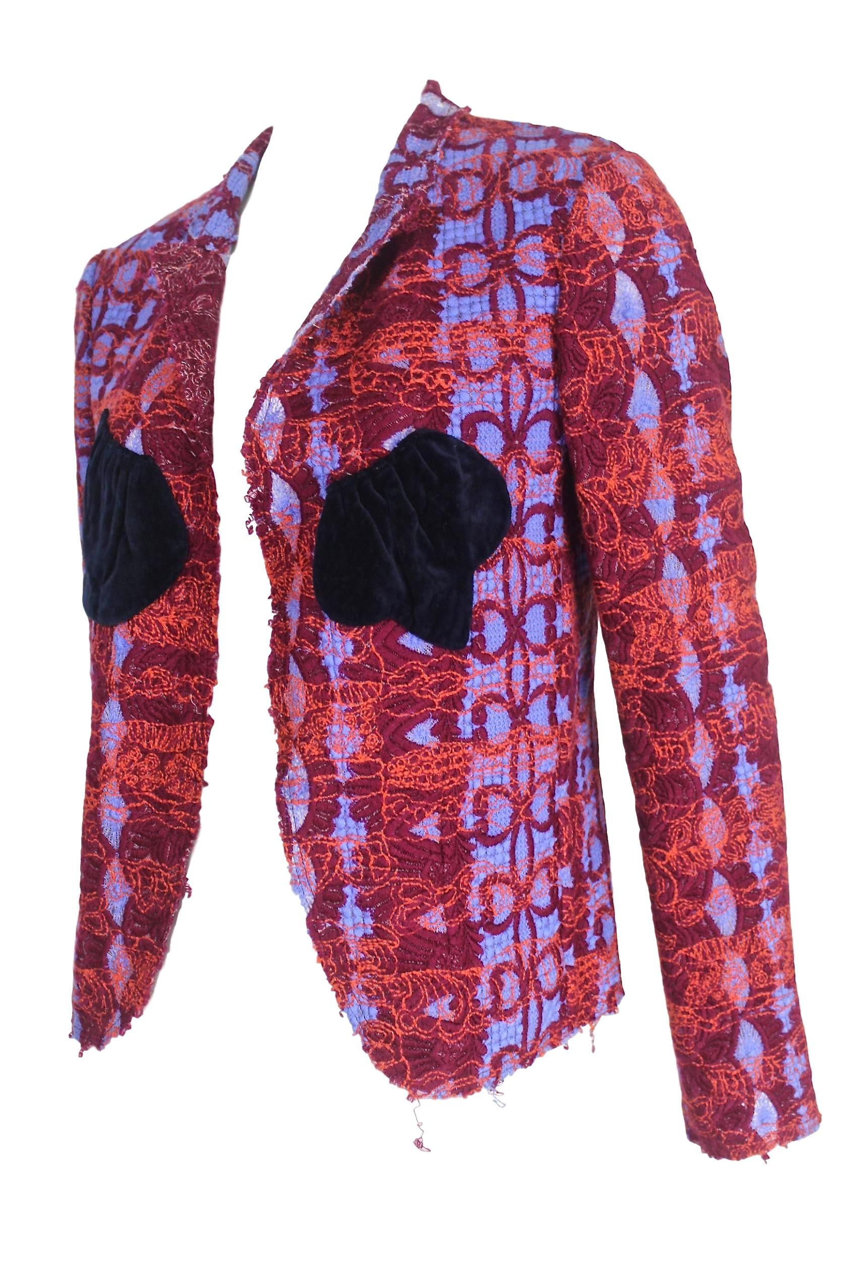 Women's Comme des Garcons Wool Lace Jacket 2003 Collection