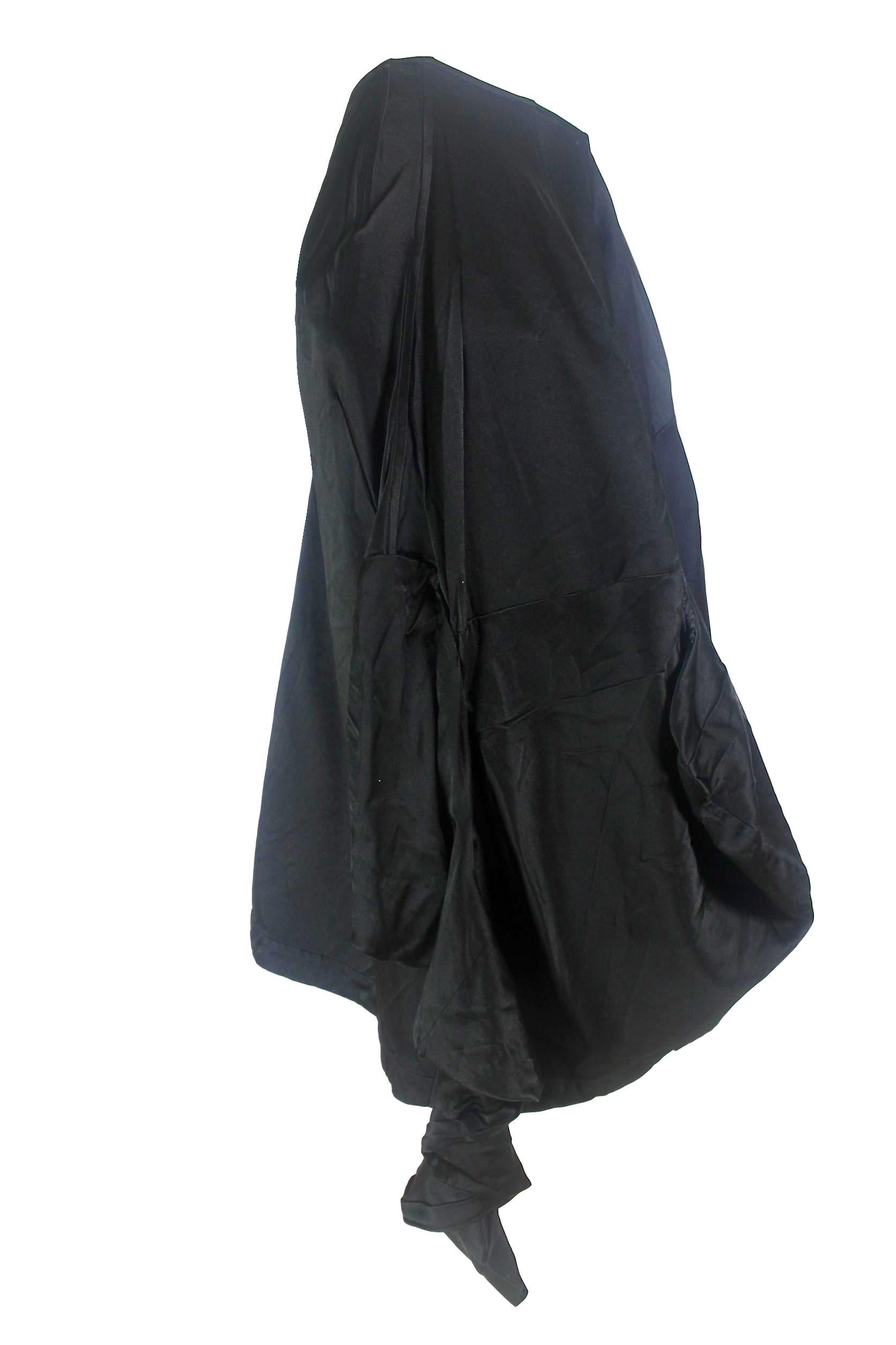 Comme des Garcons Wool/Silk Twisted Sleeve Skirt AD 2004 Dark Romance For Sale 4