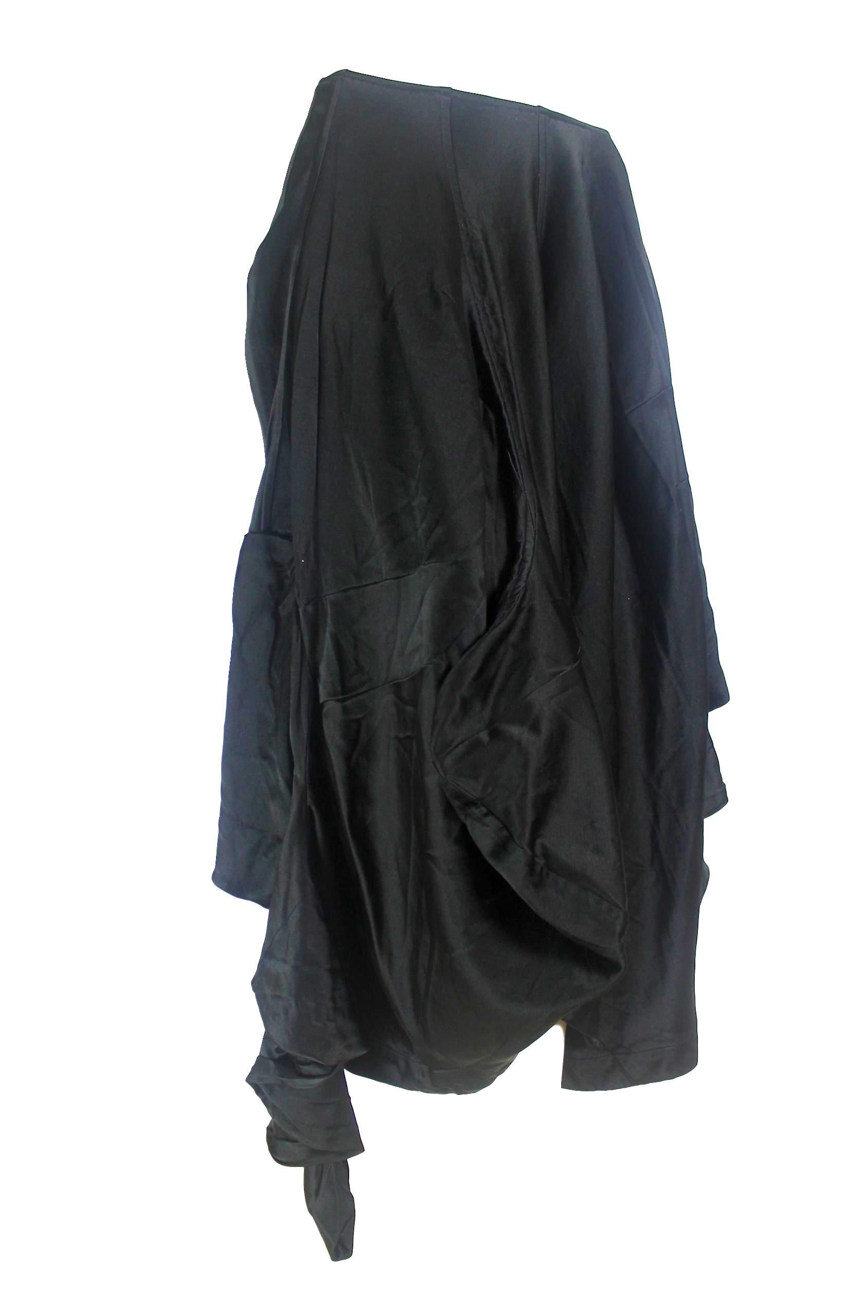 Comme des Garcons Wool/Silk Twisted Sleeve Skirt AD 2004 Dark Romance For Sale 6