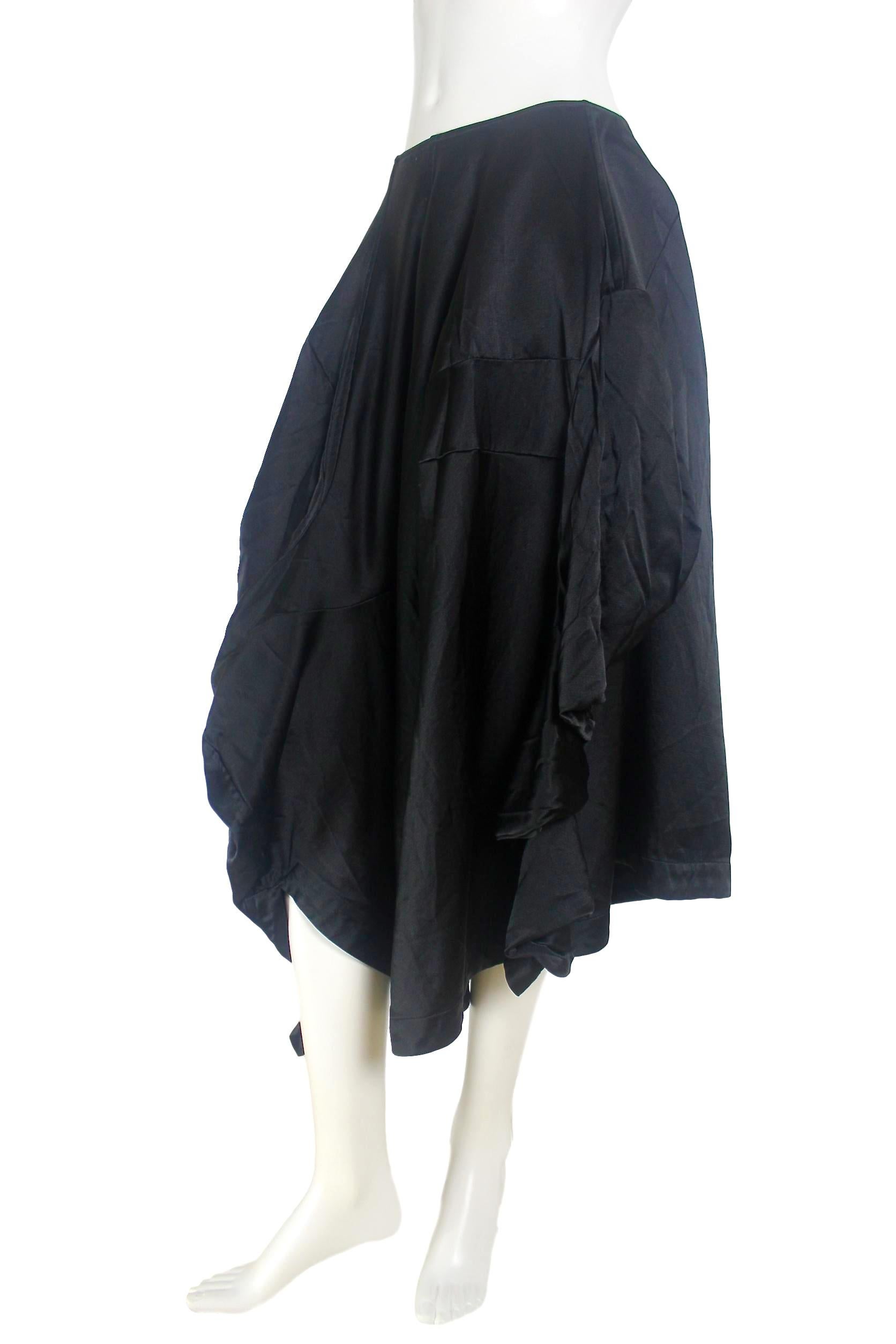 Comme des Garcons Wool/Silk Twisted Sleeve Skirt AD 2004 Dark Romance For Sale 10