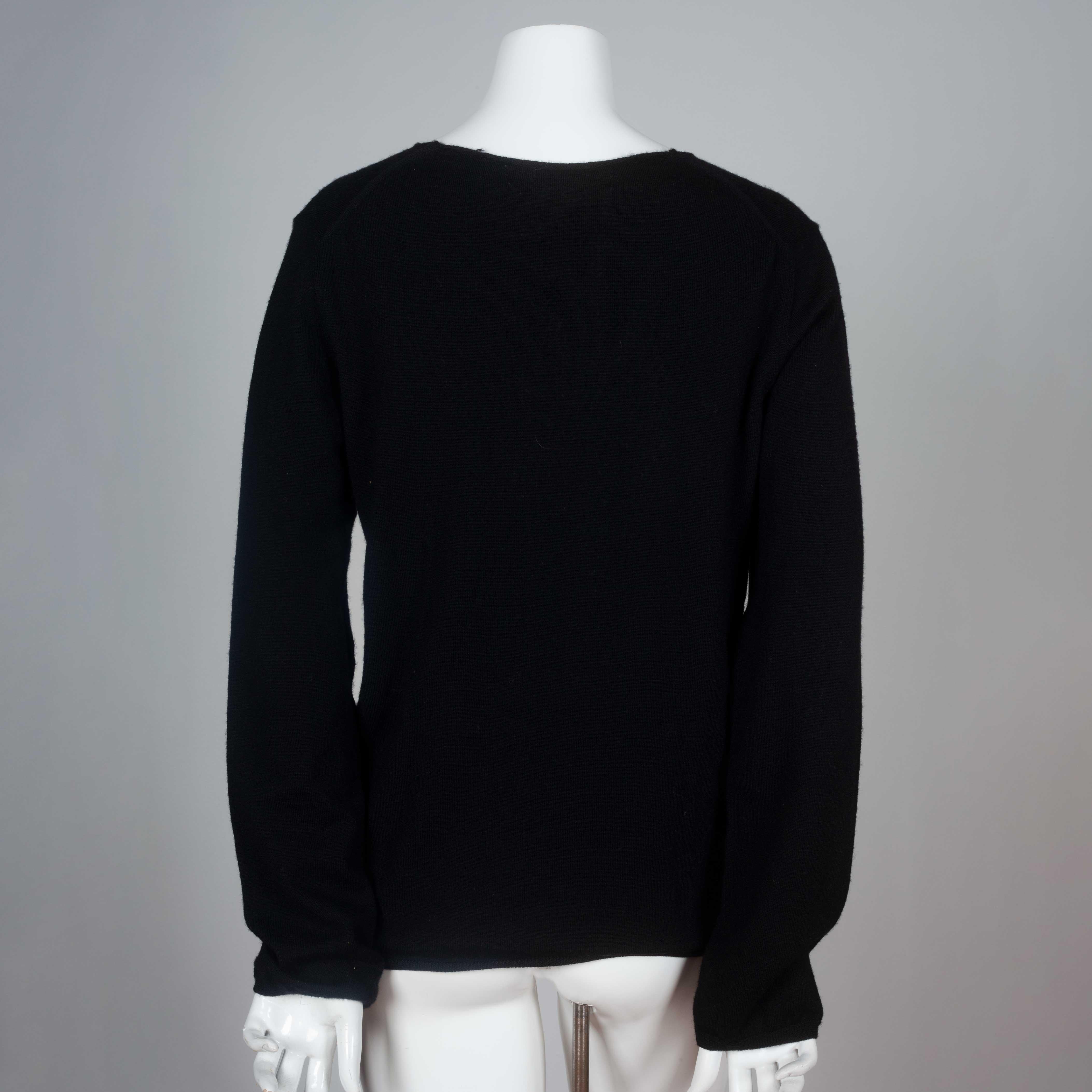 Women's or Men's Comme des Garcons Wool Sweater with Abstract Shapes