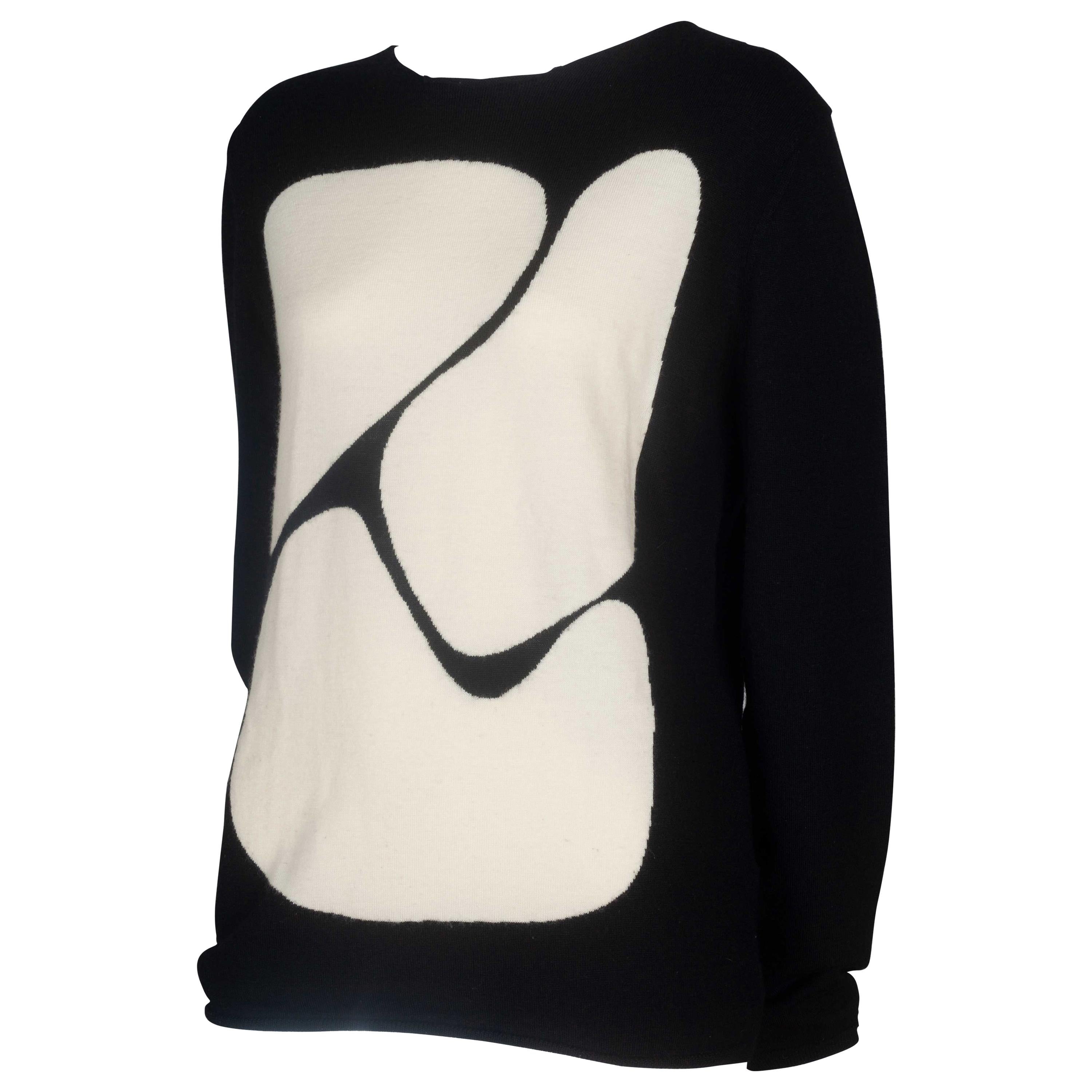 Comme des Garcons Wool Sweater with Abstract Shapes
