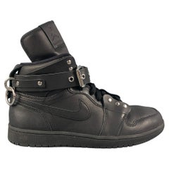 COMME des GARCONS x AJ1 FW19 Bondage Size 10 Black Leather High Top Sneakers