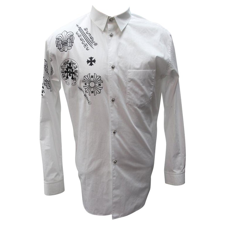 chrome hearts dress shirt Chrome Hearts Long Sleeve Western Shirt - Black Casual Shirts, Clothing - CHH31972