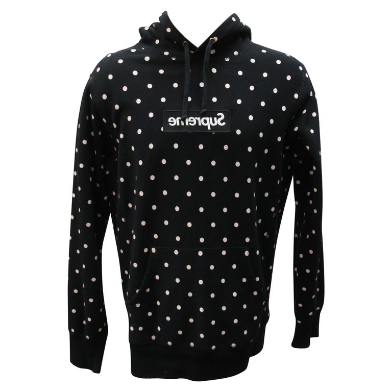 Comme Des Garcons X Supreme Polka Dot Logo Print Men's Hoodie For