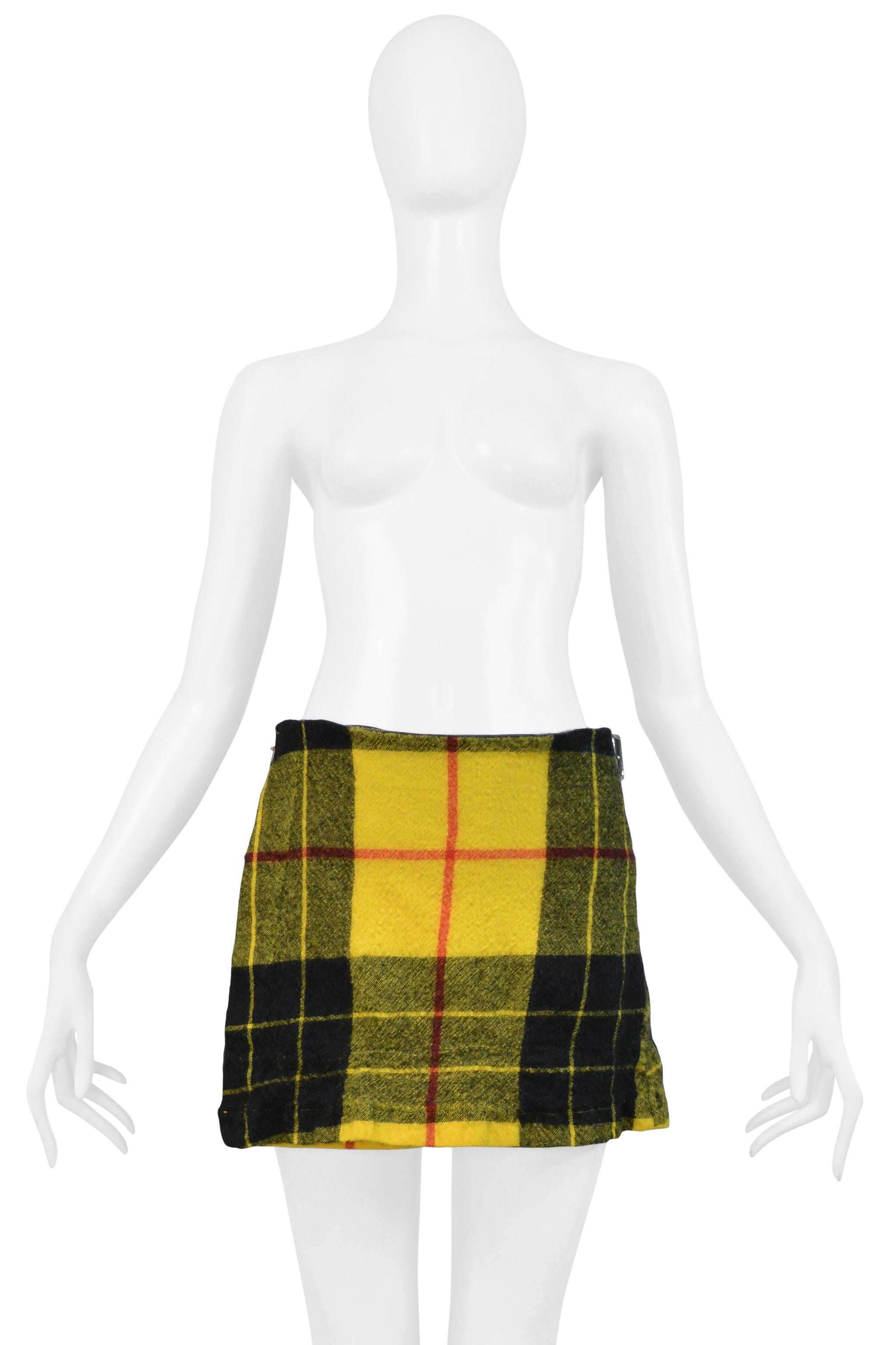 Comme Des Garcons - Completo giacca e gonna con volant in tartan giallo 2000 7