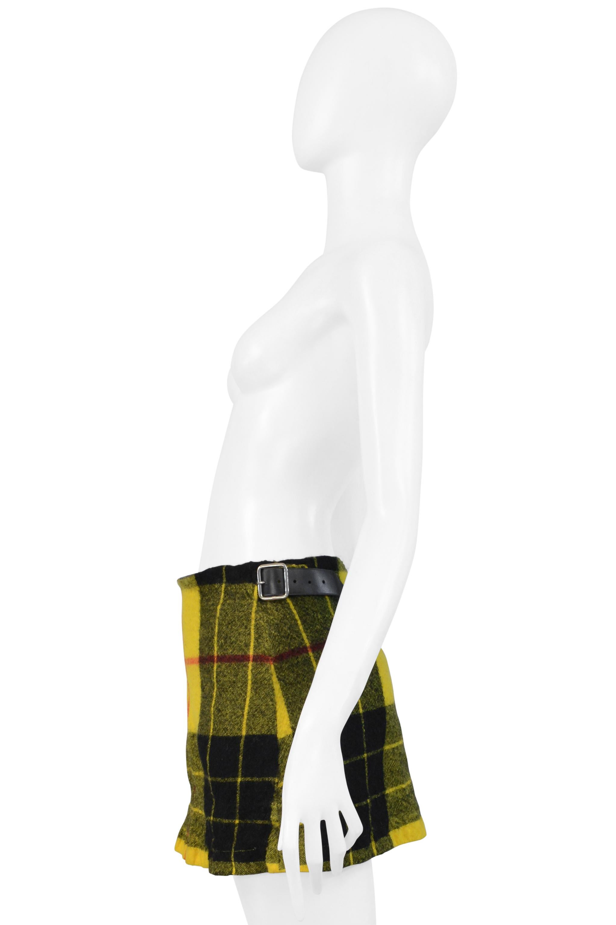 Comme Des Garcons - Completo giacca e gonna con volant in tartan giallo 2000 8