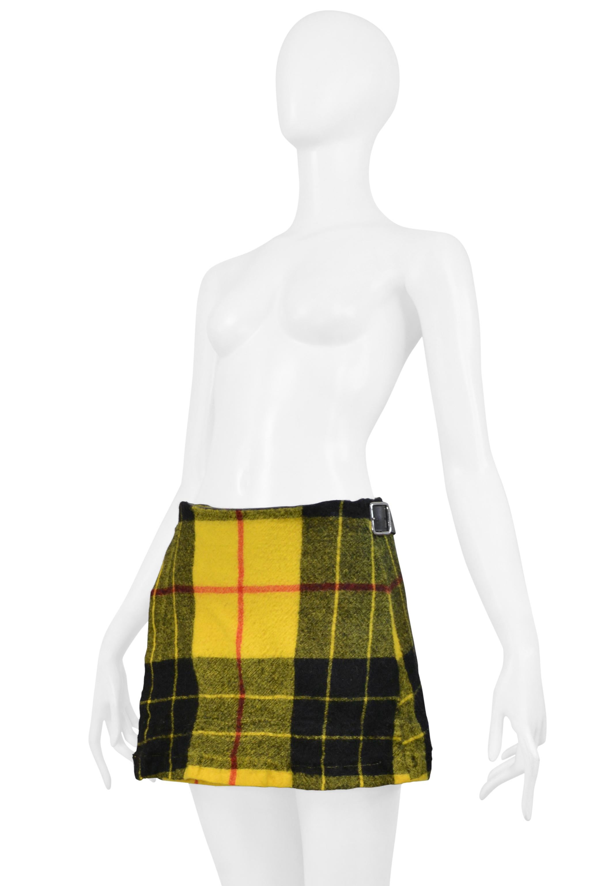 Comme Des Garcons - Completo giacca e gonna con volant in tartan giallo 2000 9