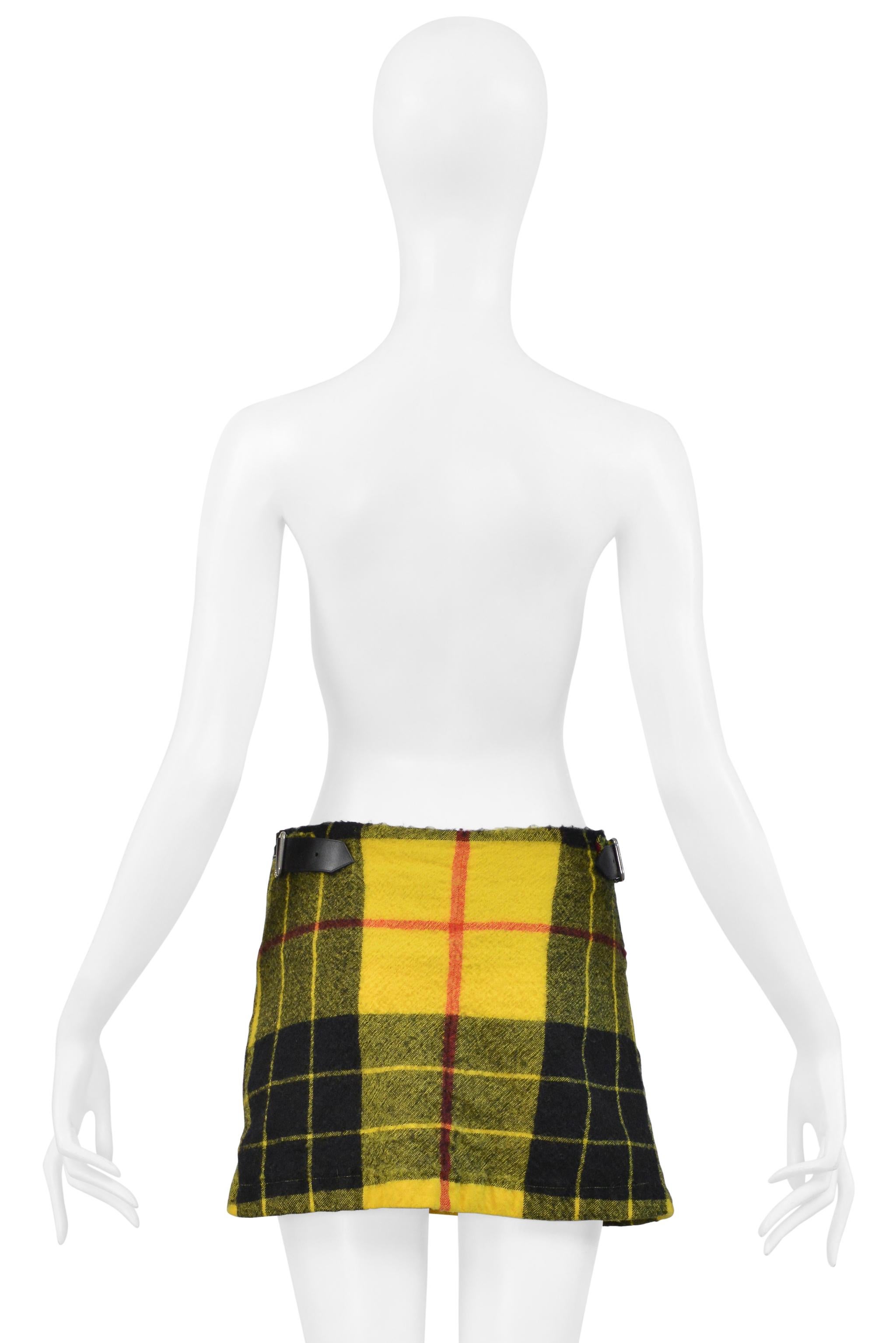 Comme Des Garcons - Completo giacca e gonna con volant in tartan giallo 2000 10