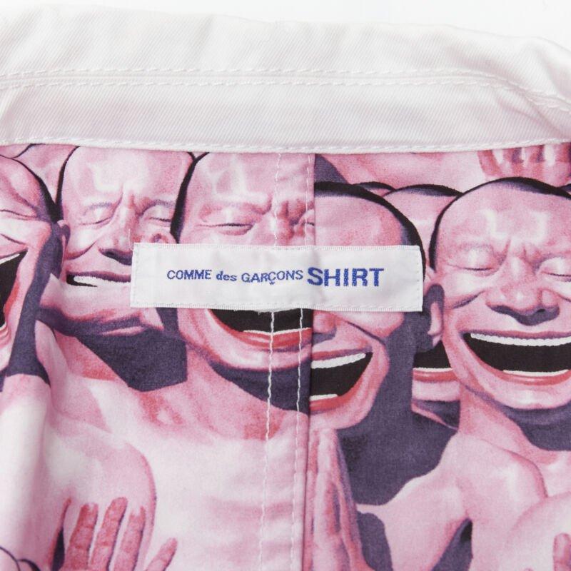 COMME DES GARCONS Yue Minjun 2021 graphic print white cotton cargo jacket XS 5