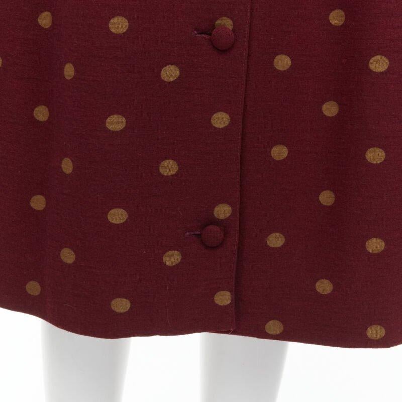 COMME DSE GARCONS 1980's Vintage red polka babydoll skirt down set S For Sale 5